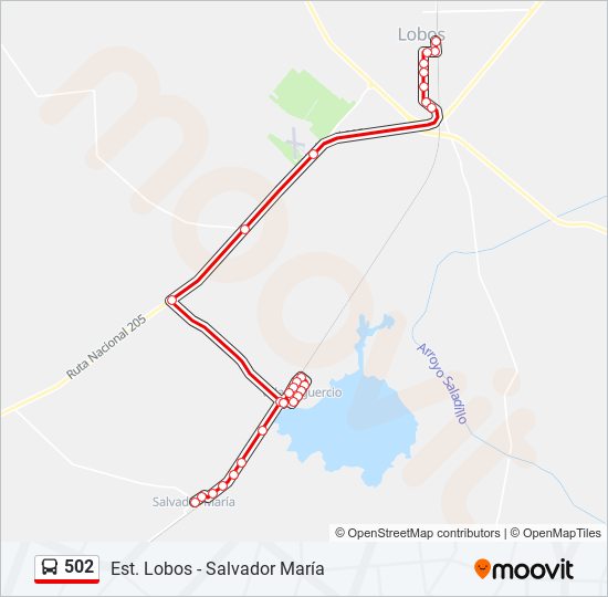 502 Route: Schedules, Stops & Maps - Est. Lobos - Salvador María (Updated)