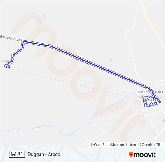 R1 Colectivo Line Map