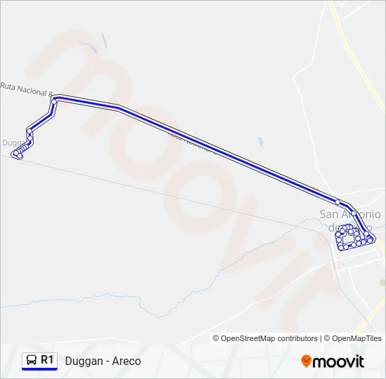 R1 Colectivo Line Map