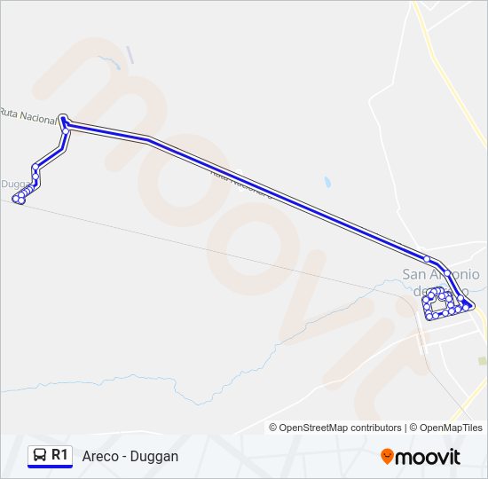 R1 Colectivo Line Map