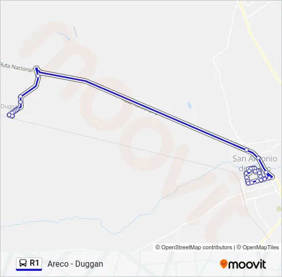 R1 Colectivo Line Map