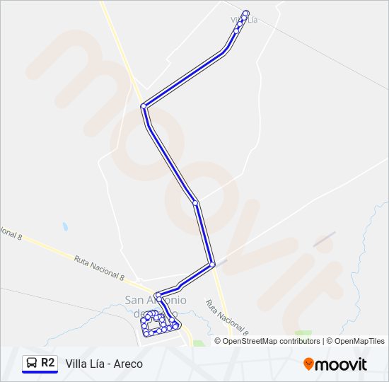 R2 Colectivo Line Map