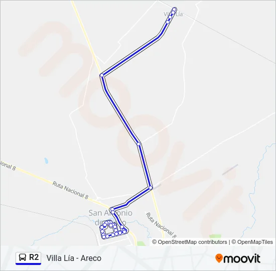 R2 Colectivo Line Map