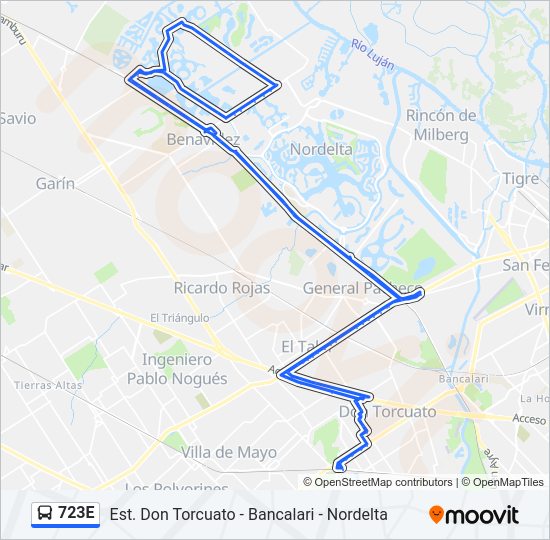 723E Colectivo Line Map