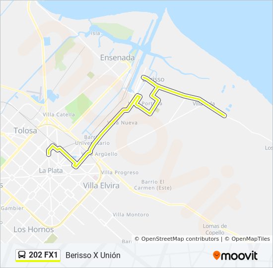 Mapa de 202 FX1 de Colectivo