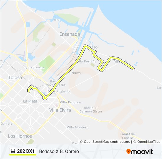 Mapa de 202 DX1 de Colectivo