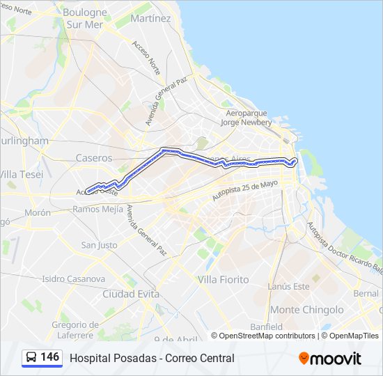 146 Colectivo Line Map