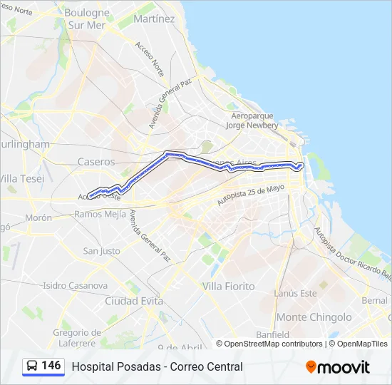 146 Colectivo Line Map