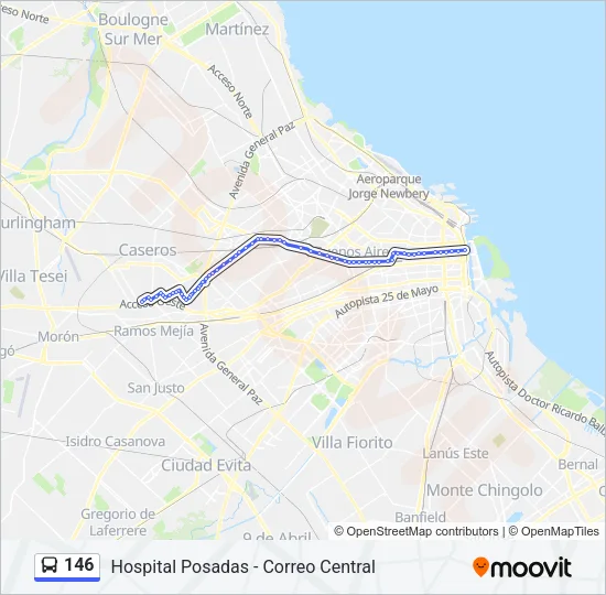 146 Colectivo Line Map