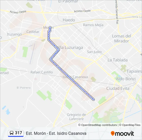 317 Colectivo Line Map