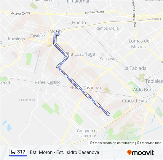 317 Colectivo Line Map