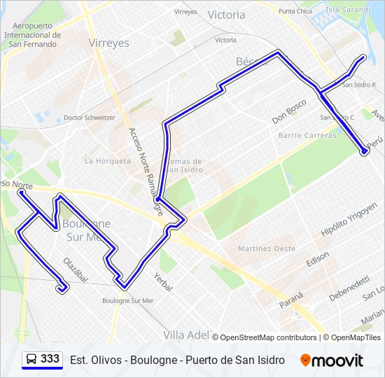 Ruta Horarios Paradas Y Mapas Puerto De San Isidro Boulogne Actualizado Explore O