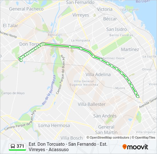 371 Colectivo Line Map