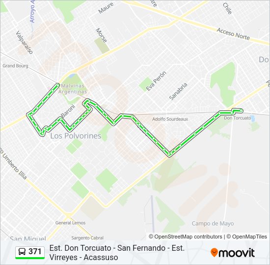 371 Colectivo Line Map