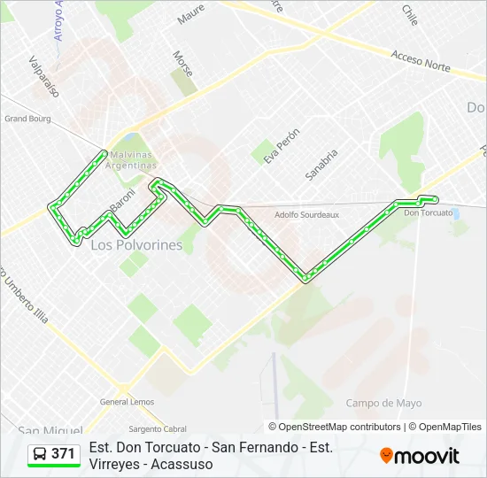 371 Colectivo Line Map
