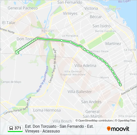 371 Colectivo Line Map