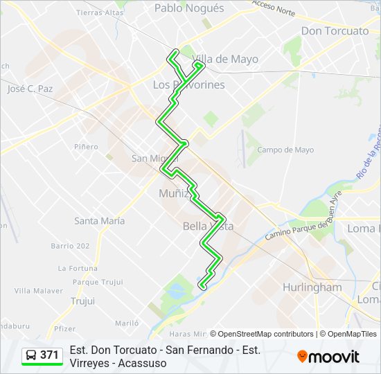 Mapa de 371 de Colectivo