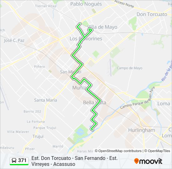 371 Colectivo Line Map
