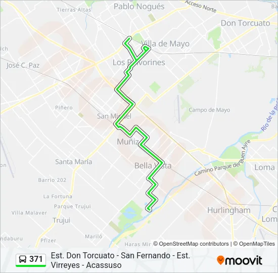 371 Colectivo Line Map