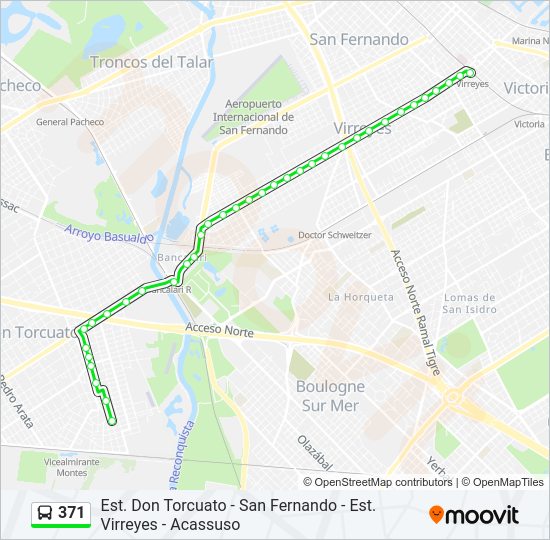 Mapa de 371 de Colectivo