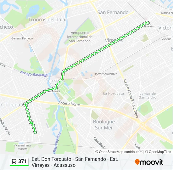 371 Colectivo Line Map