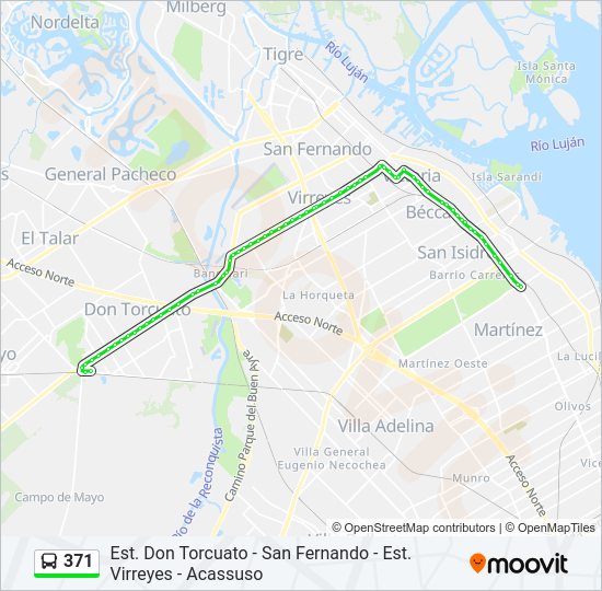 371 Colectivo Line Map