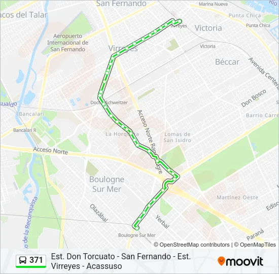 371 Colectivo Line Map