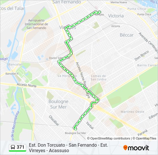Mapa de 371 de Colectivo