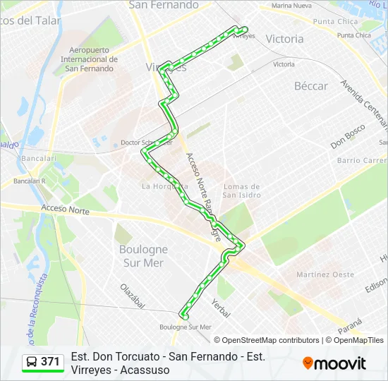 371 Colectivo Line Map