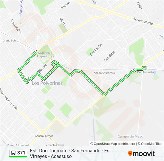 371 Colectivo Line Map