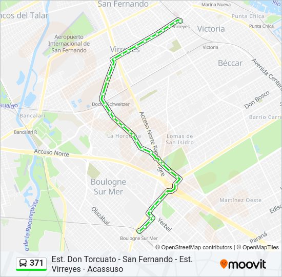 Mapa de 371 de Colectivo