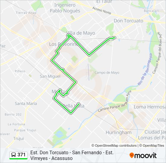 371 Colectivo Line Map