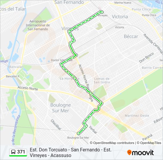 Mapa de 371 de Colectivo