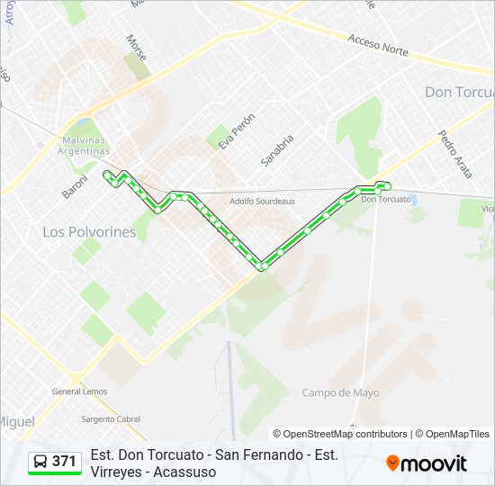 Mapa de 371 de Colectivo