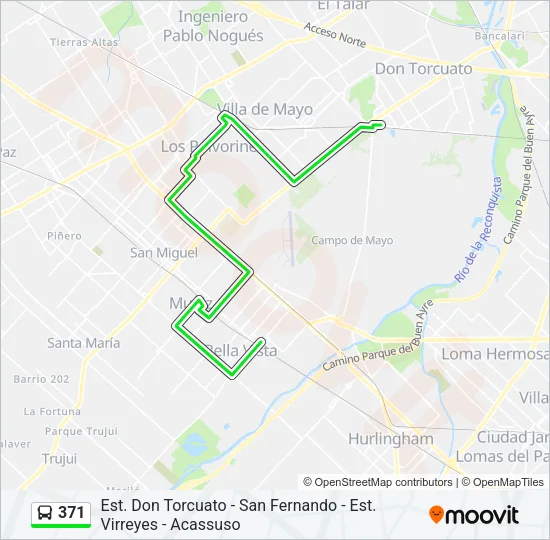 371 Colectivo Line Map