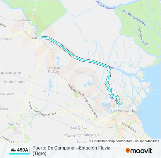 450A Ferry Line Map