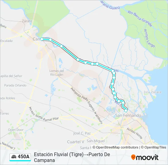 450A Ferry Line Map