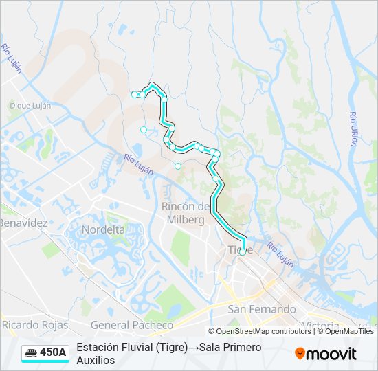 Mapa de 450A de ferry