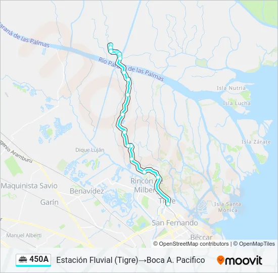 450A Ferry Line Map