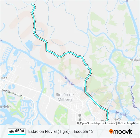 450A Ferry Line Map