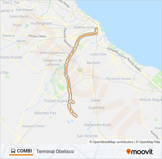 COMBI Colectivo Line Map