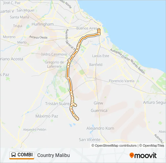 COMBI Colectivo Line Map