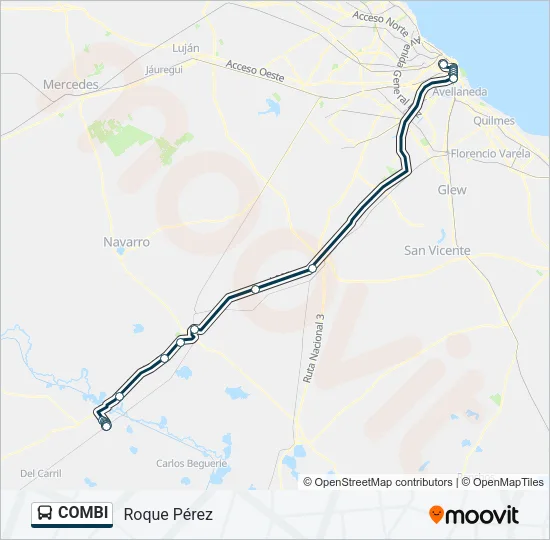 COMBI Colectivo Line Map