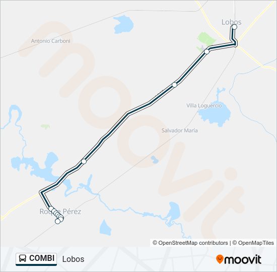 Mapa de COMBI de Colectivo