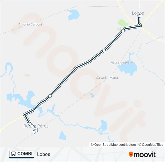 COMBI Colectivo Line Map