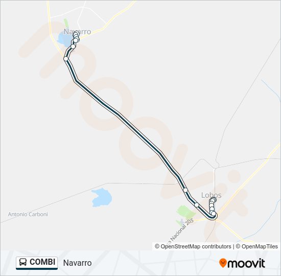 COMBI Colectivo Line Map