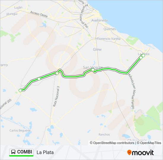 COMBI Colectivo Line Map