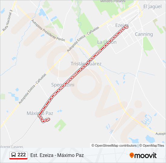 Mapa de 222 de Colectivo
