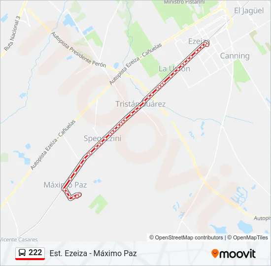 222 Colectivo Line Map