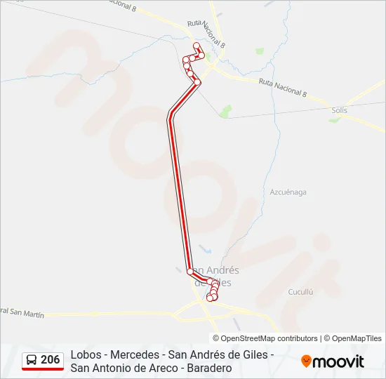 206 Colectivo Line Map
